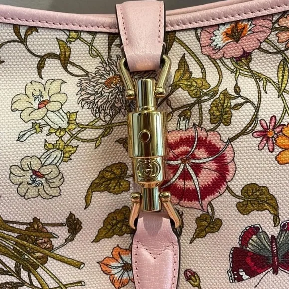Gucci Pink Floral Jackie Shoulder Bag - Picture 4 of 10